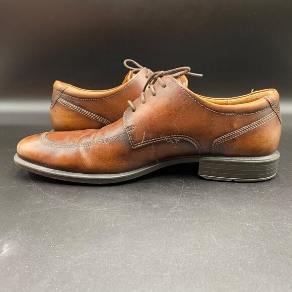 Ecco Leather Brown Lace-Up Extra Wide Shoes Men\'s Size 44/U.S. 10.5 main image 8